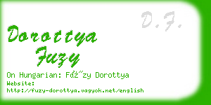 dorottya fuzy business card